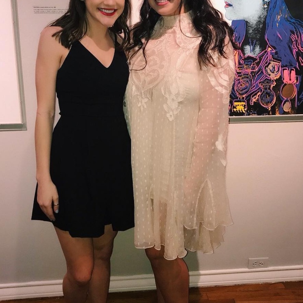 Free People Cream Mini Dresses